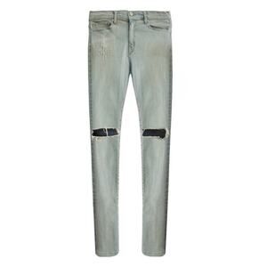 Oro Los Angeles Mecanico Skinny Jeans Distressed Zip Hem Men’s 28x32